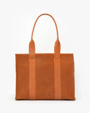 clare v cuoio perforated leather noemie tote at maeree