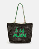 Clare V L’ete a La plage black and green tote at maeree