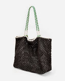 Clare V L’ete a La plage black and green tote at maeree