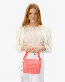 clare v coral channel quilted midi sac at maeree