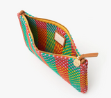 clare v summer flat clutch contesa multi plaid at maeree