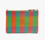 clare v summer flat clutch contesa multi plaid at maeree