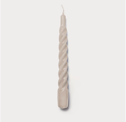 yod & co gray gloss twist taper candle at maeree