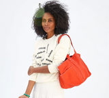 clare v le box tote in poppy canvas at maeree