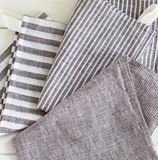 wide stripe linen kitchen towel at maeree