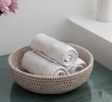 whitewash rattan basket at maeree