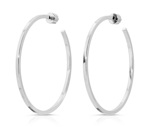 eklexic silver Ava hoop earrings at maeree