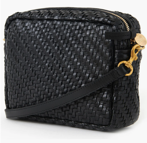 clare v black woven midi sac at maeree