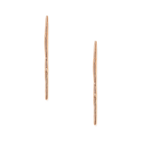satomi studio rose gold needle studs at maeree