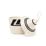 Handmade Rwandan lidded peace basket at maeree