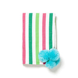 Mexcian beach blanket with pom poms