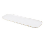 long ceramic and gold serving platter at maerree