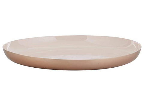 blush pink and copper serving tray at maeree