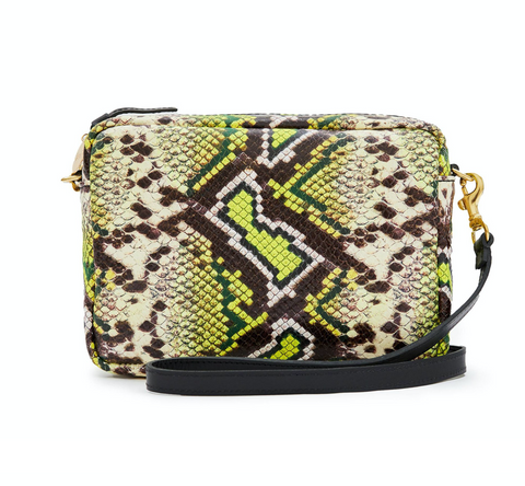 clare v yellow riviera snake midi sac at maeree