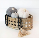 black wood bead garland