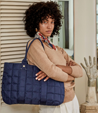clare v navy quilted puffer tropezienne tote
