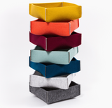 Coral square felt bowl at maeree