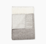 NAMUOS jacquard grey wool throw blanket at maeree