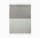 NAMUOS jacquard grey wool throw blanket at maeree