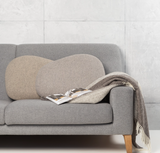 NAMUOS jacquard grey wool throw blanket at maeree