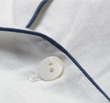 piglet in bed white linen short pj set at maeree