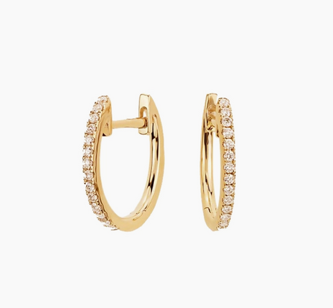 love me knots diamond hoop huggie earring at maeree