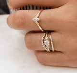 diamond and gold textured band lacee alexandra at maeree