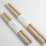 mo & Co taupe beeswax candle