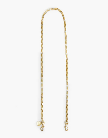 clare v brass box crossbody chain at maeree