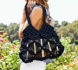 KAYU HARPER TOTE BLACK WOVEN CORD AT MAEREE