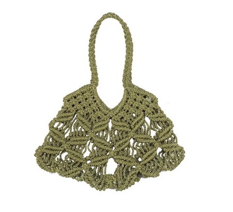 kayu harper woven bag sage at maeree