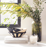 indego africa mini black and white plateau basket at maeree