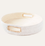 indego africa white beaded tray at maeree