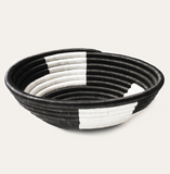 indego africa black and white zig zag plateau basket at maeree
