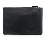 clare v black lizard stripe flat clutch at maeree