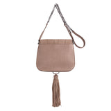 tassel suede crossbody saddle bag maeree