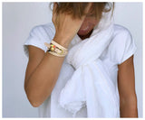 Celina Mancurti organic white linen scarf at maeree