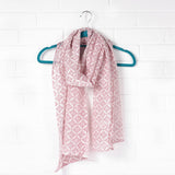 hand block print scarf in plum from bohemia at maeree
