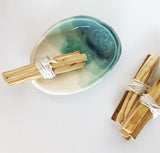 karacotta abalone porcelain smudge dish