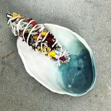 karacotta porcelain smudge dish in abalone at maeree